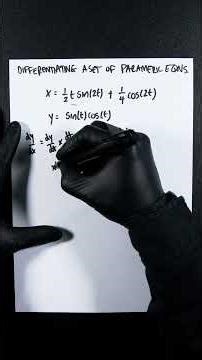 Differentiating a Set of Parametric Equations #differentiation #parametricequations