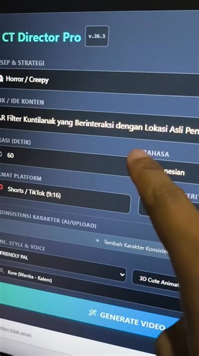 Buat video konten jadi lebih cepat dan praktis dengan CT AI Generator Konten. Cukup 1 klik, sistem membantu menghasilkan ide, script, dan visual secara otomatis. Cocok untuk content creator, UMKM, dan pebisnis online yang ingin konsisten upload tanpa ribet. | CHAT TUTOR