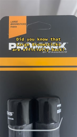 After a bit of a hiatus, ProMark Large Broomsticks are back in stock and they’re here to stay! Show your stripes with a pair at the link in bio. | ProMark