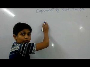 Exponent of Real Numbers from R.D. Sharma. ; PART = 1