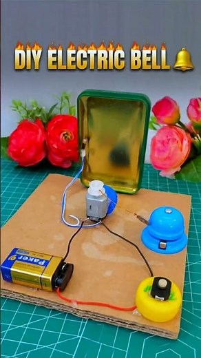 ✨️How to Make a DIY Electric Bell 🔔 with DC Motor #shorts #doorbell #diy #motor