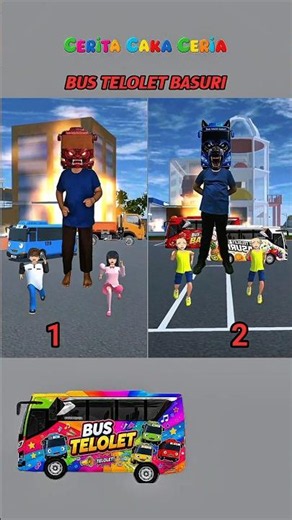 Bus telolet basuri is scary and frightening for children #sakuraschoolsimulator #shorts