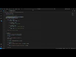 Binary search program explanation DSA