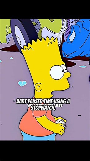 Bart paused time using a stopwatch.#foryou #funny #shortvideo #series