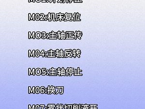 数控车床M代码含义