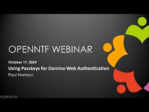 OpenNTF Webinar: Using Passkeys for Domino Web Authentication [Oct 2024]