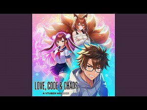 Foxfire under falling snow