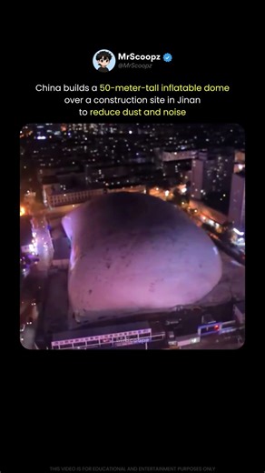 A Giant Air Dome Covers an Entire Construction Site 🏗️