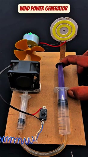 Wind power generator • DC Motor Project #shorts #generator