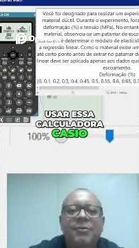 Calculadora Casio Regressão Linear em Materiais Dúcteis #casiocalculator #calculadoracientifica