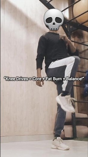 Do This Standing Fat Loss Move Daily! (Knee Drives) #fitness