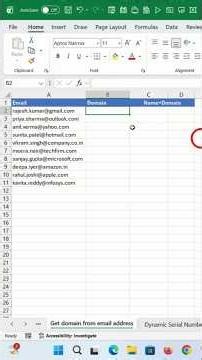 Extract Domain Names in Excel in 30 Seconds! 📧✨#shorts #excel
