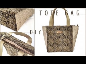 DIY Zipper Tote Bag Tutorial | Canvas Tote Bag Sewing Tutorial