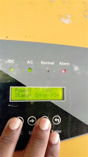 v sole inverter F24 error #electrician #solarrepair #solarpower #solarconverter #shortsfeed