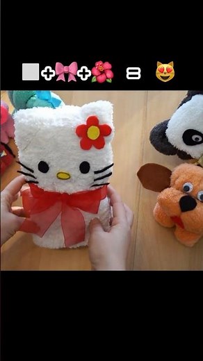Handtuch Hello Kitty falten 😻 Towel Hello Kitty 😻 кошка из полотенца