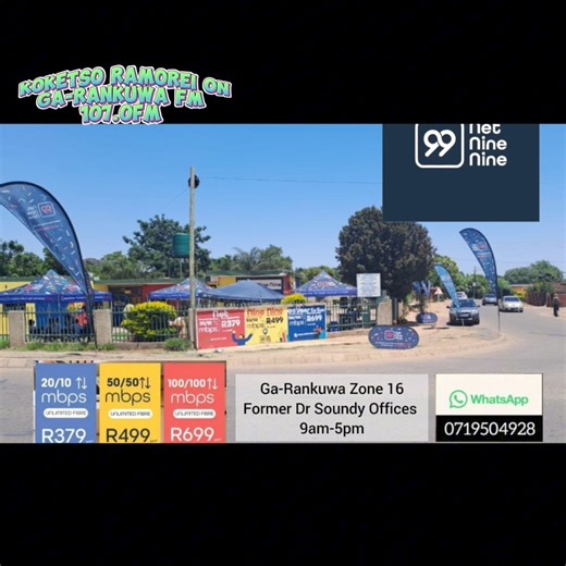 SPONSORED | Catch Koketso Ramorei, outlining everything about Net Nine Nine Internet Fibre on Ga-Rankuwa FM 107.0FM. How it works, how much it costs, and why Ga-Rankuwa residents are enjoying it so much. You can also enjoy the fastest internet speed available in South Africa by joining Net Nine Nine. Be a Hero, like majority of Ga-Rankuwa residents. | #TheGaRankuwaMail | #KnowYourNews | The Ga-Rankuwa Mail