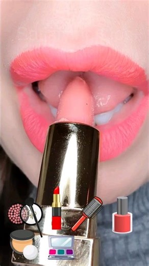 ASMR Satisfying Eating Edible Makeup 💄 #asmr #satisfying #makeup