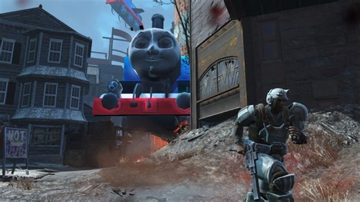 Witness the horror of Thomas the Tank Engine in Fallout 4