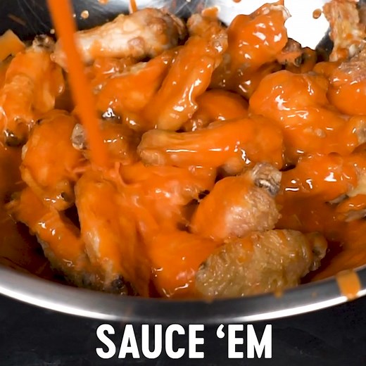 Buffalo wings in the air fryer are the secret to quick, mouthwatering wings for the game. | Frank’s RedHot