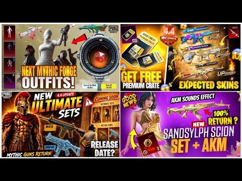 4.4 BGMI NEXT MYTHIC FORGE FULL LOOK😍| NEW PREMIUM CRATE🔥| NEW AKM SAND SPRING IS BACK ?🤯PUBGM/BGMI