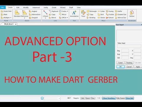 Gerber Beginner Tutorial How to make dart ,pattern design Advanced Part 3