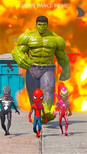 GTA V : HULK SAVES MCU MINI SUPER HEROS FROM MCU ABOMINATION _3 - Coffin Dance Song Cover #shorts