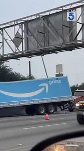 A crash involving multiple vehicles, including two big rigs, left hundreds of Amazon packages on the 5 Freeway in the East Los Angeles area Monday morning. https://trib.al/laGDJOr | KTLA 5 News