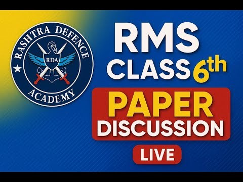 RMS Class 6th Paper Discussion LIVE | Full Answer Key | Rashtra Defence Academy | RMS 2025
