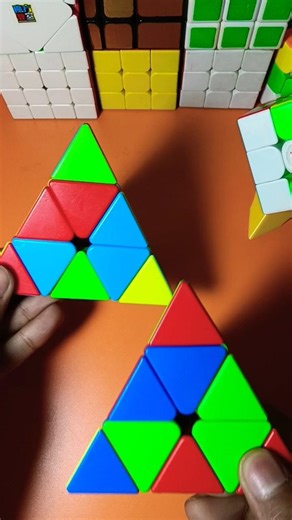 solving 2 pyramix cube 🤯 #cube