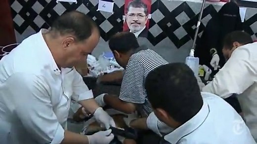 Raw Footage: Aftermath of Cairo Shooting