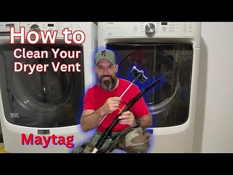 Dryer vent cleaning on a Maytag Maxima dryer, (Full cleaning)