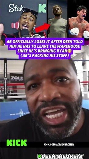 AB crashes out after Deen kicked him out the warehouse for inciting Ryan😳#adrienbroner #viral