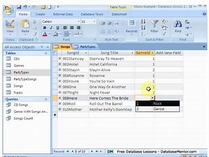 Microsoft Access Run Query - Music Database Part 7
