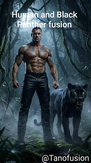 human and Black Panther fusion. #shorts #fusion #hybrid #aiart #ai
