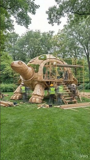 How They Built This Incredible Turtle House #satisfying #construction #timelapse