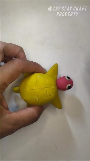 Cute Yellow Turtle from Clay | Easy Miniature Tutorial #Shorts #diy