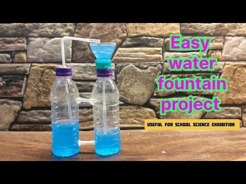 Easy water fountain without electricity project l science exhibition l#fountain #chemistry #physics