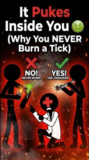 It Pukes Inside You 🤢 (Why You NEVER Burn a Tick) #viralshorts #shorts