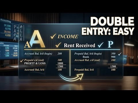 Understand how to enter Accruals & Prepayments transactions using the Double Entry System