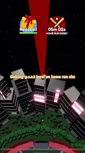 Getting g.o.a.t level in Roblox home run simulator #roblox #homerun #ksi #goat