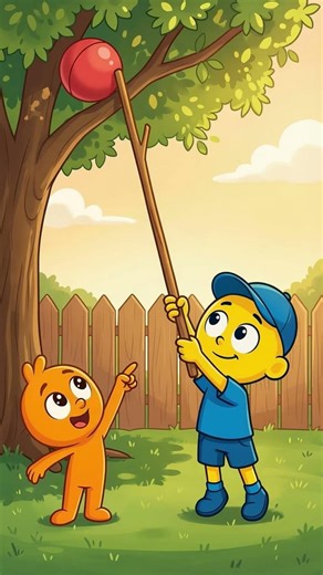 Ball in tree 😊 Bimo helps 🎈 #bimo #bimoonline