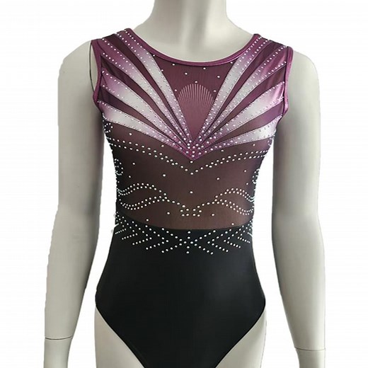 Justaucorps de gymnastique pailleté pour filles, sans manches, orné de strass, tailles 110, 128, 140, 146, 152, pour enfants et femmes. - Etsy France