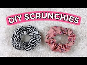 How To Make Scrunchies with a Hair Tie or Elastic | Easy DIY Scrunchie Tutorial