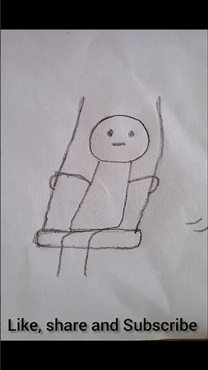 Easy Swing Drawing | Simple Step by Step Pencil Sketch for Beginners 🎨✏️ #easydrawing #cutedrawing