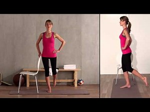 Fuß Reha: Beinachsenstabilisation - Einbeinstand mit Festhalten