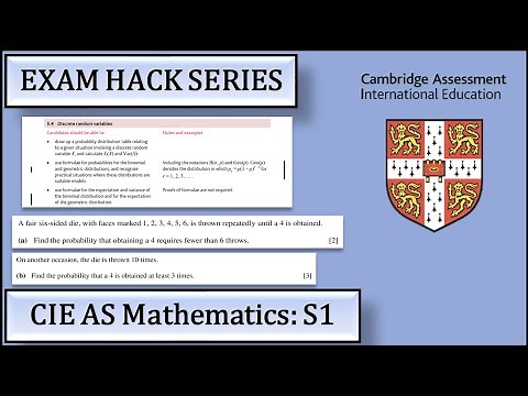 Exam Hack | CIE AS Maths | S1 | Geometric Distribution Question
