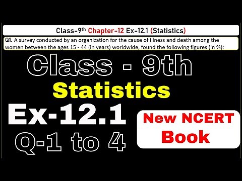 Class 9 Maths Q1 to 4 | Ex 12.1 Chapter 12 | Statistics | CBSE NCERT | Session 2024-25