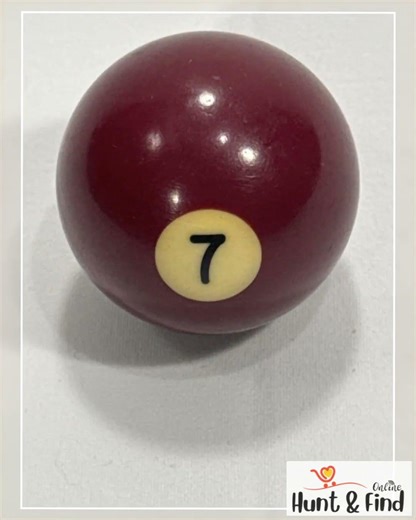 Vintage 7 Ball Pool Cue Ball - Number 7