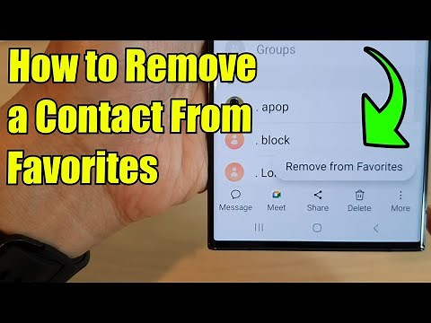Galaxy S23's: How to Remove a Contact From Favorites