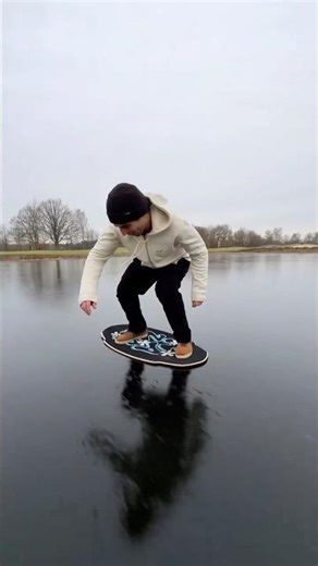 Skimboarding On Ice!